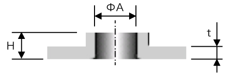 下穴径とバーリング径（図）