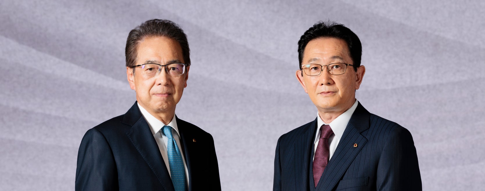 Photo: Representative Director and Chairman Isobe and Representative Director, President and Chief Executive Officer Yamanashi