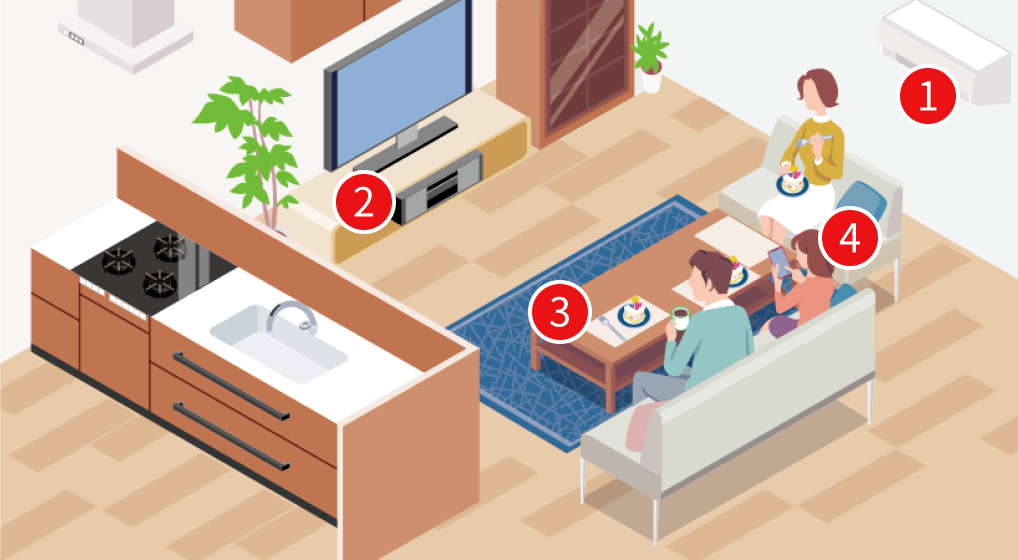 Illustration:Clip art of living room