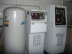 Photo: Nitrogen gas and equipment used in the nitrothermospray system in the painting process