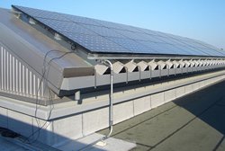 Photo: Solar panels on the roof of the Toki Works