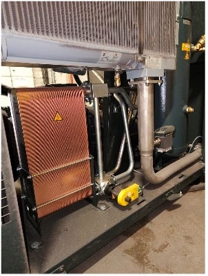Photo: Compressor with heat recovery system installed