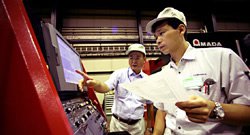 Photo: At Amada School, a vocational training corporation