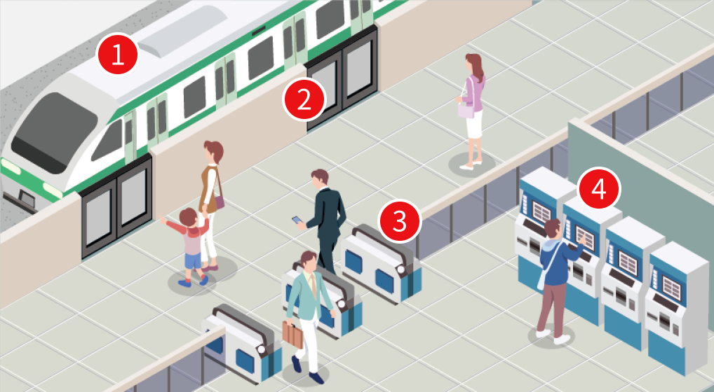 図版：駅のイラスト
