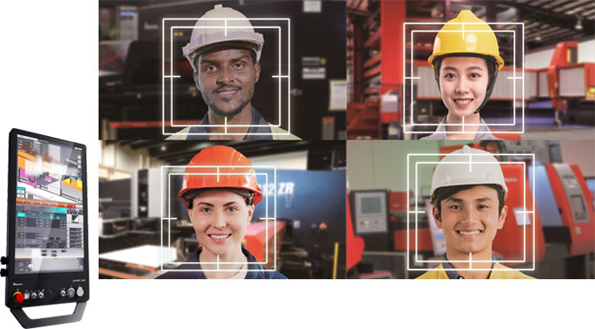 写真:顔認証用のAIカメラの表示画面