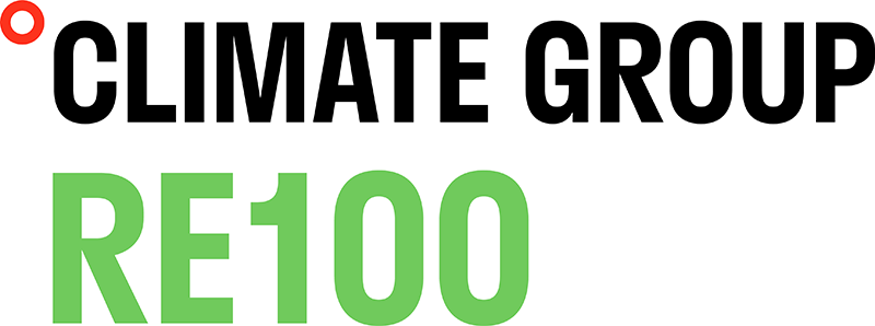 ロゴ：CLIMATE GROUP RE100