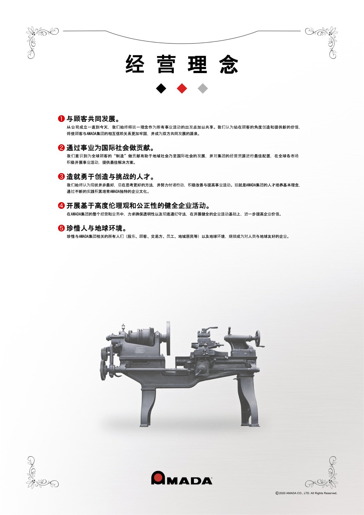 经营理念 Amada